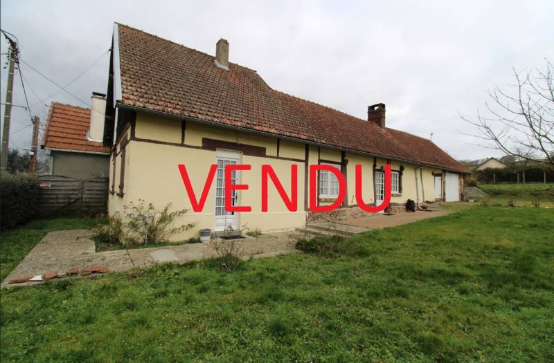 A vendre Longère Normande de type T3 - 90 m² habitable - 2 chambres - 1000 m² de terrain - MEULERS